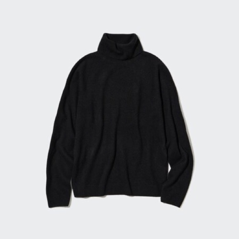 Black Cashmere Turtleneck Sweater
